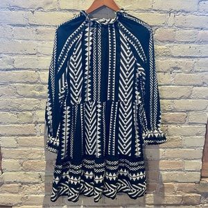 Maeve by Anthropologie black and white dress.